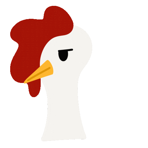 Disappointed Chicken Sticker by Demic
