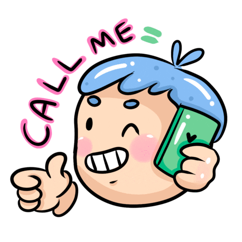 Hypersve giphyupload kawaii boy call Sticker