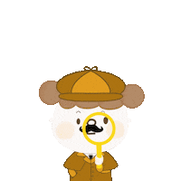 Interested Detective Sticker