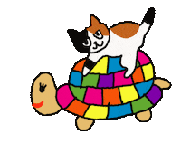 nekotokame cat turtle ねこ 猫 Sticker