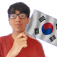 Holding South Korea Sticker
