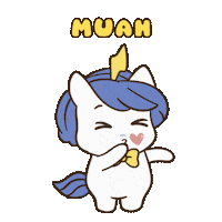 Flying Kiss Love Sticker by Brave Unicorn