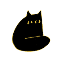 Black Cat What Sticker