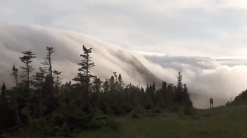 Awesome Rolling Fog Blankets Canadian Mountains