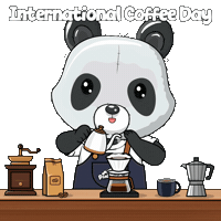 Good Morning Coffee Sticker by PandaPals