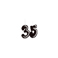 Sarahjaneletters 35 thirtyfive Sticker