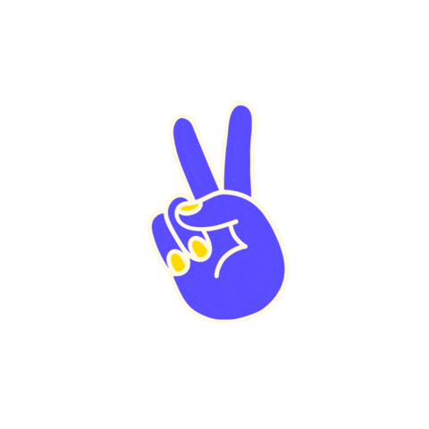 Buster_Filmfestival giphyupload peace hand buster Sticker