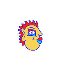 Face Head Sticker by Finely Tuned