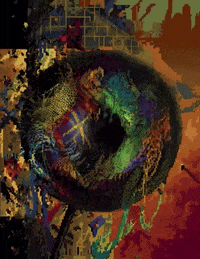 vitruvianeyepiece art psychedelic vibes digitalart GIF