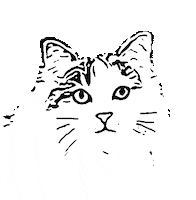 Cat Tongue Sticker by OLIVIA MONTI ARDUINI