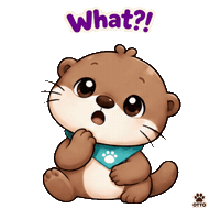 Thinking What Sticker by Otto the Otter by GleeSpace