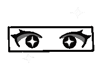 Cmilat anime kawaii eyes want Sticker