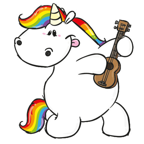dance unicorn Sticker by Pummel & Friends