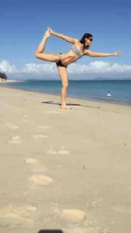 beach yoga GIF