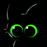 Muffinman_ cat illustration glitch green GIF