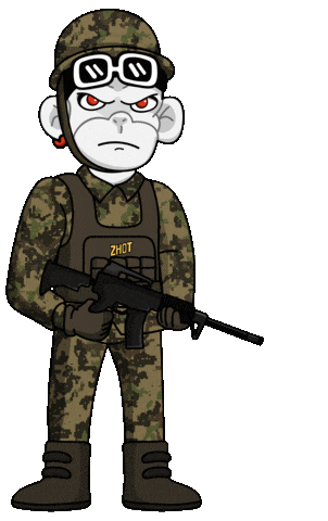 War Army Sticker by Zhot