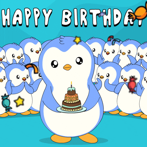Celebrate Happy Birthday GIF by Pudgy Penguins