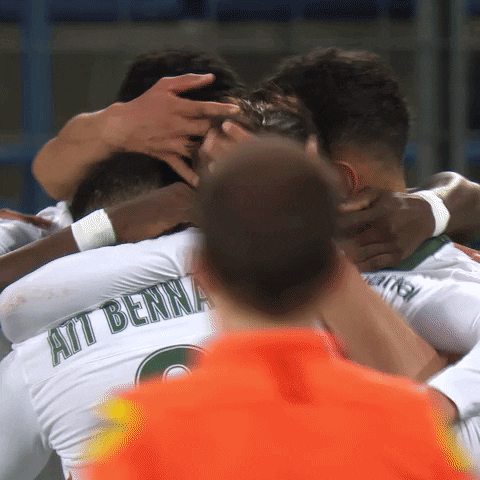 celebration joie GIF by AS Saint-Etienne