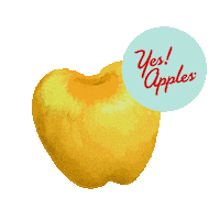 yesapples yum apple apples yesapples Sticker
