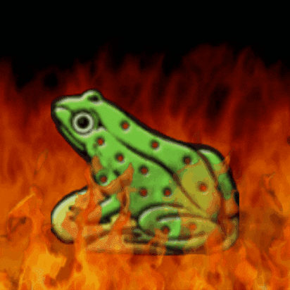 Profhotchkiss burning gorf nancy drew games frog on fire GIF