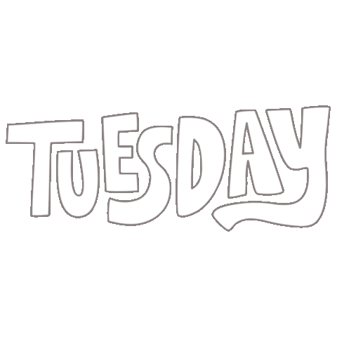 Tuesday Day Of The Week Sticker by The Silver Sixpence Curvy Bridal Boutique