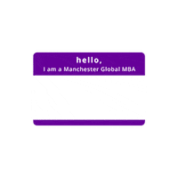 Alumni Nametag Sticker by Manchester Worldwide SEA