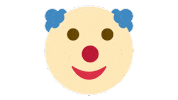 emojivid emoji emojivid smileys clownface Sticker