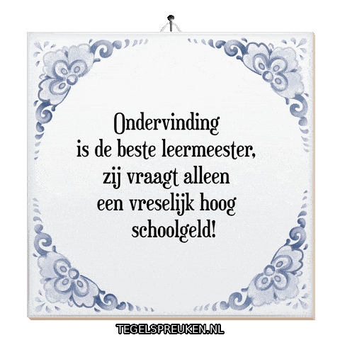 Wijsheid Leren Sticker by Tegelspreuken.nl