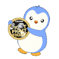 Donald Trump Crypto Sticker by Pudgy Penguins
