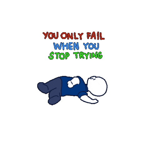 Motivation Keep Trying Sticker by ironbrij