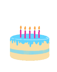 Happy Birthday Cake Sticker