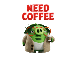 tired coffee Sticker by Angry Birds Movie