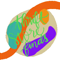 Orange Thrift Sticker