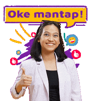 Oke Mantap Sticker by Zenius Education