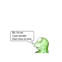 Frog Wondering Sticker