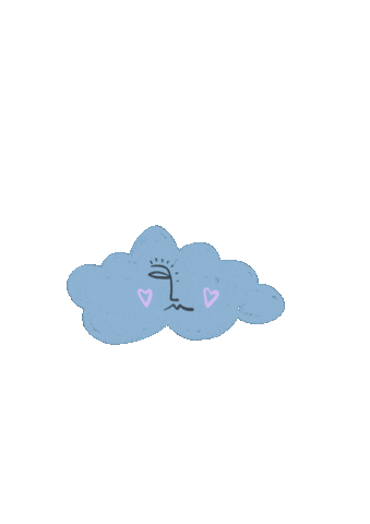 vikiartstudio happy heart face sky Sticker