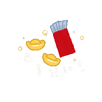 Hilystarry money happy new year 恭喜發財 red envelope Sticker