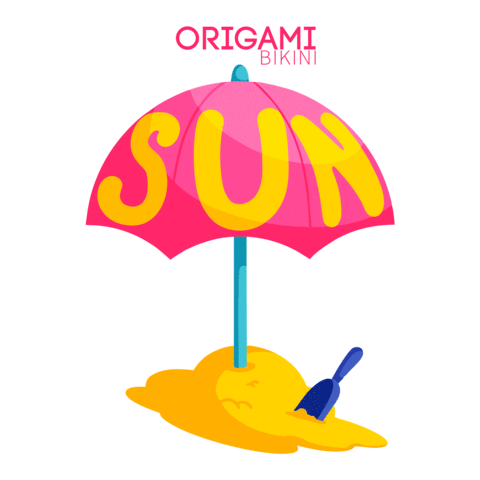 Summer Beach Sticker by Origami Bikini