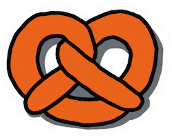 Orange Pretzel Sticker