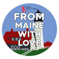 cousins_mainelobster food roll seafood maine Sticker