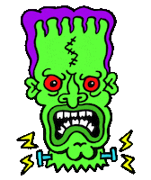 Halloween Monster Sticker by Russell Taysom