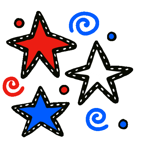 Independence Day Star Sticker by Jelene