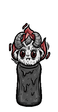 hollowist sticker fire birthday horror Sticker