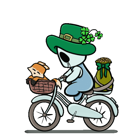 St Patricks Day Fox Sticker