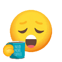Sleepy Coffee Sticker by Miljonmorgon
