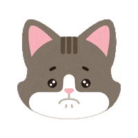 Sad Cat Sticker by Play-Curio