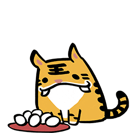 PAPARAYA giphyupload food coma 虎爺 吃飽 Sticker