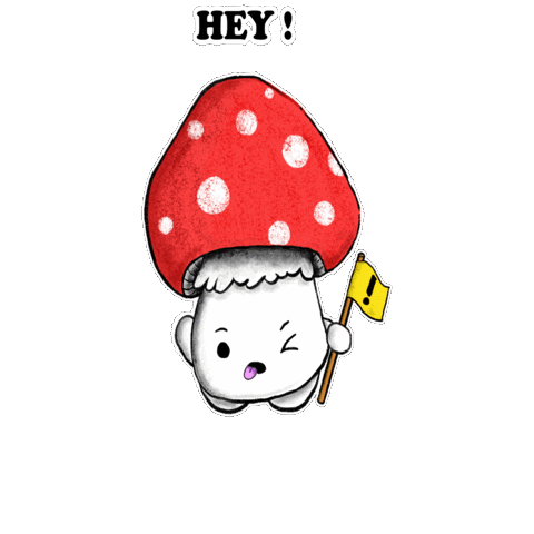 Mushroom Warning Sticker
