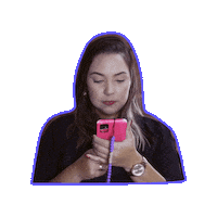 ns-tecnologia ok bravo seria olhando no celular Sticker