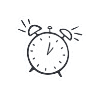 Clock Alarm Sticker by ruf Jugendreisen